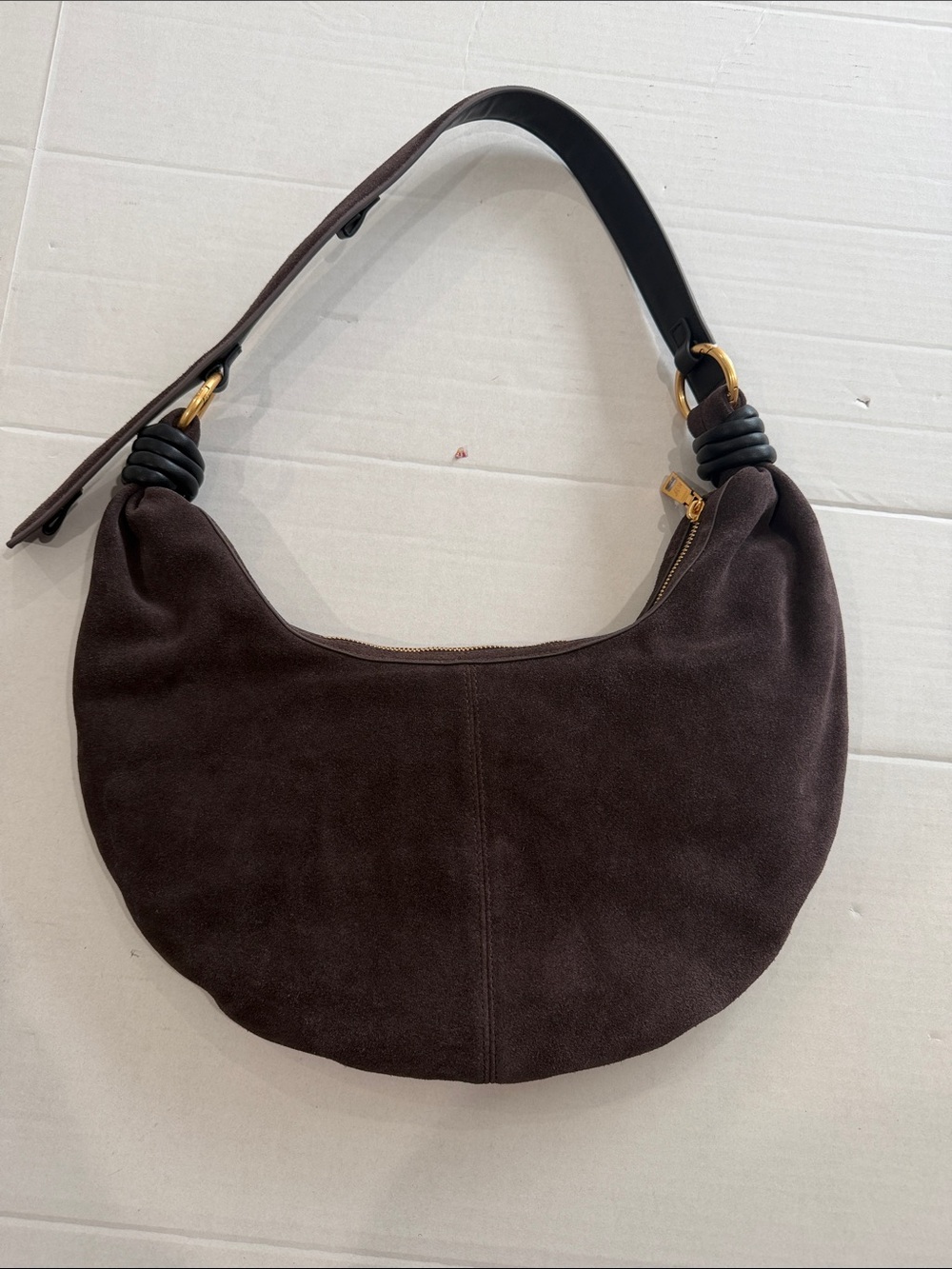 Alf the label dumpling handbag suede brown - Picture 2 of 10
